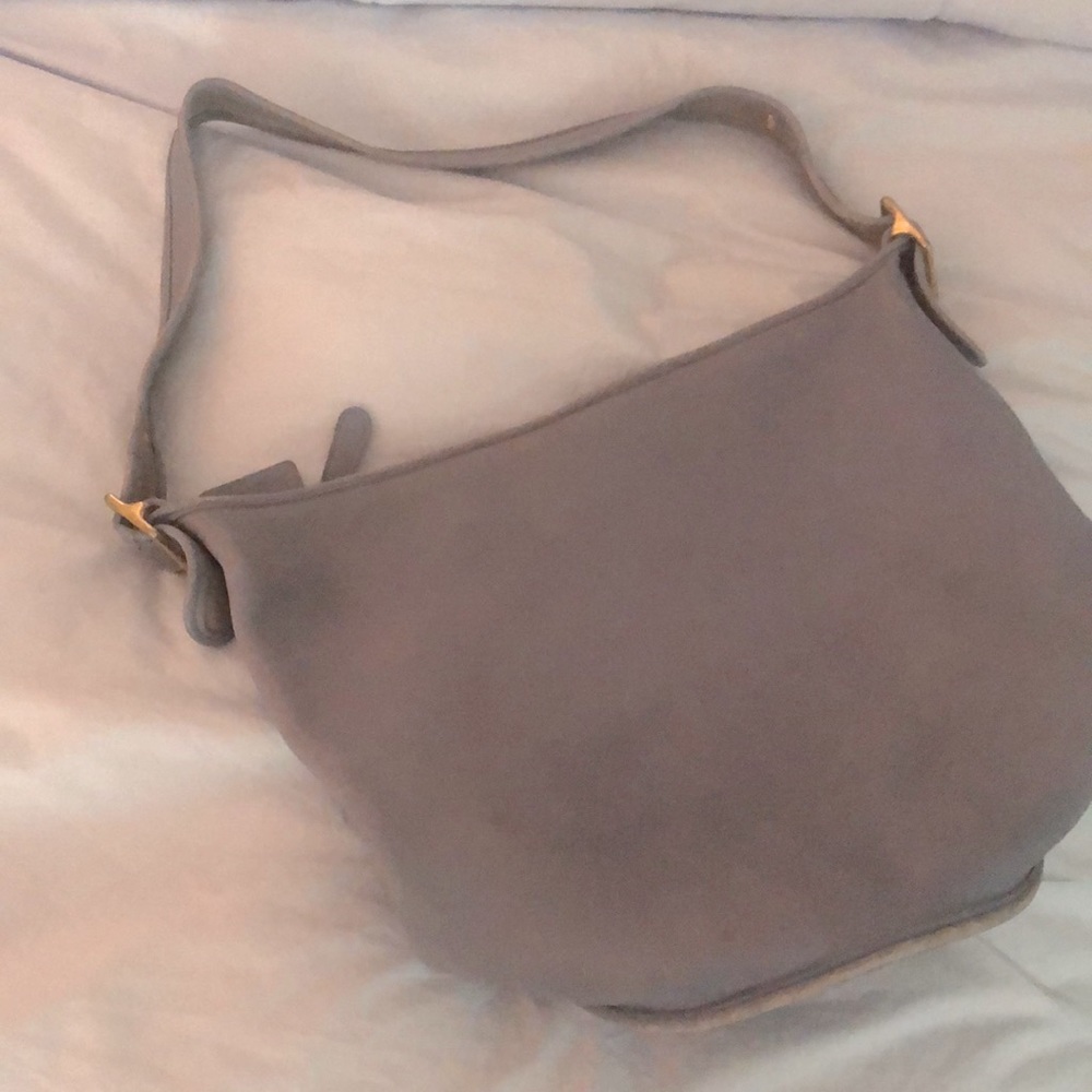 Light blue Coach bucket bag